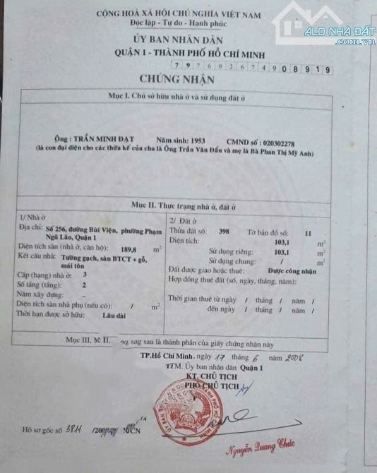 Bán Nhà Mặt Tiền 256 Bùi Viện, Phường Phạm Ngũ Lão, Quận 1 DT 7x19m 2 tầng 48 tỷ - 3