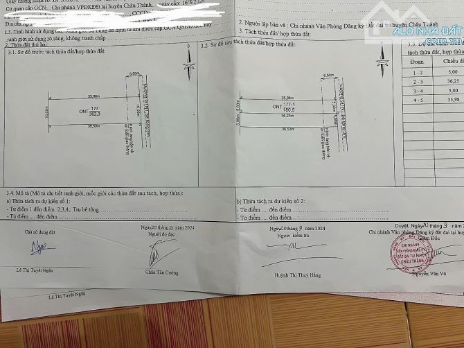 ✅ Bán 2 lô đất thổ Vĩnh Công - đường đan 3.5m, sát nhập vào TP Tân An. _Diện tích: 5 x 36 - 4