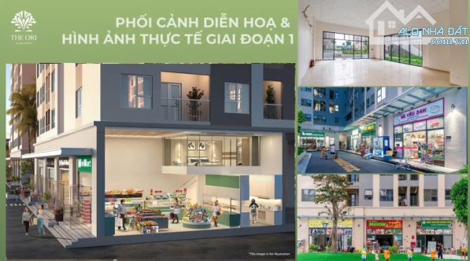 Chỉ từ 2,6 tỷ sở hữu ngày Shophouse mặt tiền 7m tại Chung cư The Ori Garden.