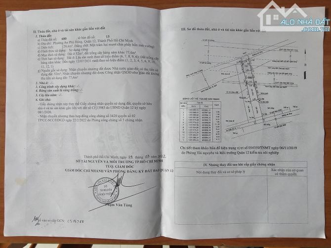 Bán đất an phú đông Quận 12 giá 3 tỷ 200 triệu