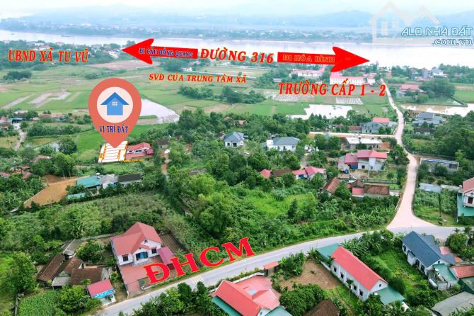 (Cực hiếm) Đất 132m2 gần Vườn Vua Resort, 100% thổ cư, gió sông Đà rì rào - chỉ 410 triệu