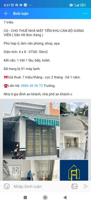 Nhà mặt tiền khu CBGV ở hay kinh doanh đều hợp - 1