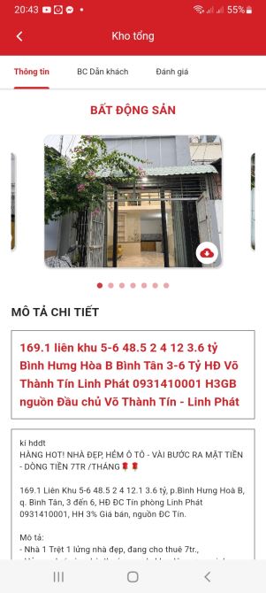 CẦN BÁN NHÀ LIÊN KHU 5-6,HẺM XE HƠI THÔN,4 x 12 , 2 TẦNG BTCT HOÀN CÔNG ĐỦ,GIÁ CHỈ 3.45 T - 3