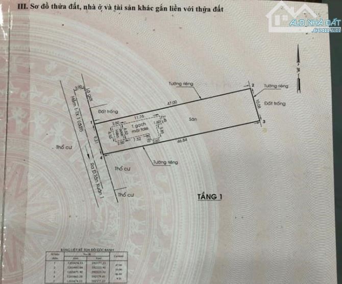 Bán lô đất 450m2 kèm nhà nát tại Ấp Đình, Tân Xuân, Hóc Môn giá 1 tỷ 4 - 6