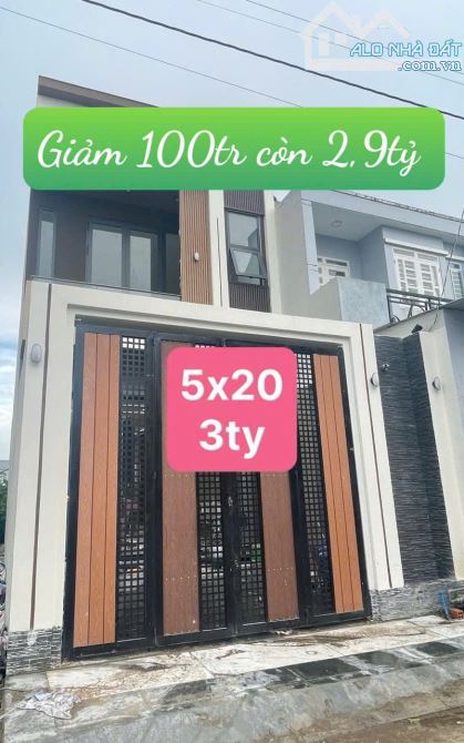 🏠 3Tỷ giảm 100tr còn 2.9Tỷ DT 5x20 1 lâu 3pn 3wc gần ngã tư xoài đôi