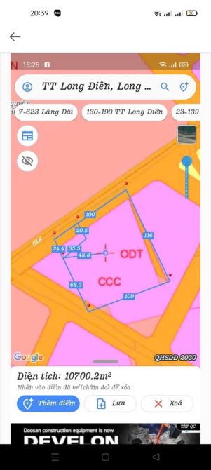 bán 100m mặt tiền đường hl8 đất thị trấn long điền bà riạ