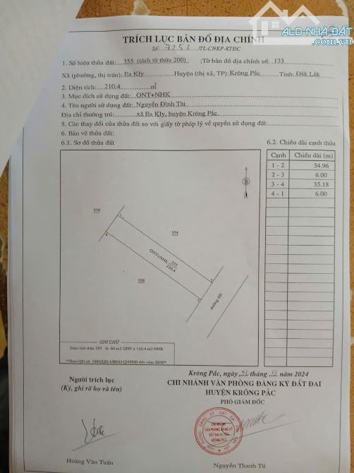 Bán Đất Xã Ea Kly Huyện Krông Bắc 211m2 có 60m2 thổ Cư Giá 149tr - 11