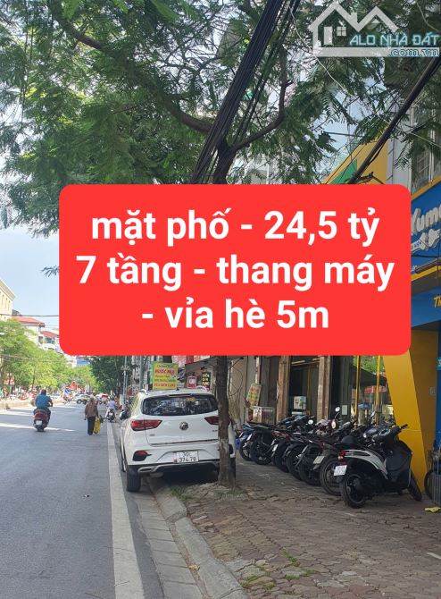 LẠC LONG QUÂN - mặt phố, 7 tầng, thang máy - vỉa hè 5m -