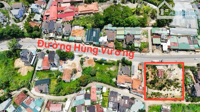 ĐẤT TRUNG TÂM MẶT TIỀN ĐƯỜNG CHÍNH HÙNG VƯƠNG P9 ĐÀ LẠT (QL20) 2000M2 SẴN 1000M ĐẤT Ở