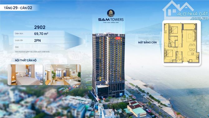 Cần bán lại căn hộ 2PN view sông Hàn, nhận nhà ở ngay giá 1,5 tỷ