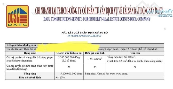 Bank định giá 5.2 tỷ, chủ bán 4.5 tỷ, 100m2 Nguyễn Ảnh Thủ, Q12