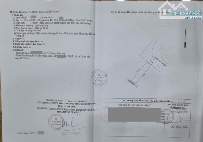 Bán đất xây dựng tự do 138,6m2 2ty9 TL , p.Tân Bình