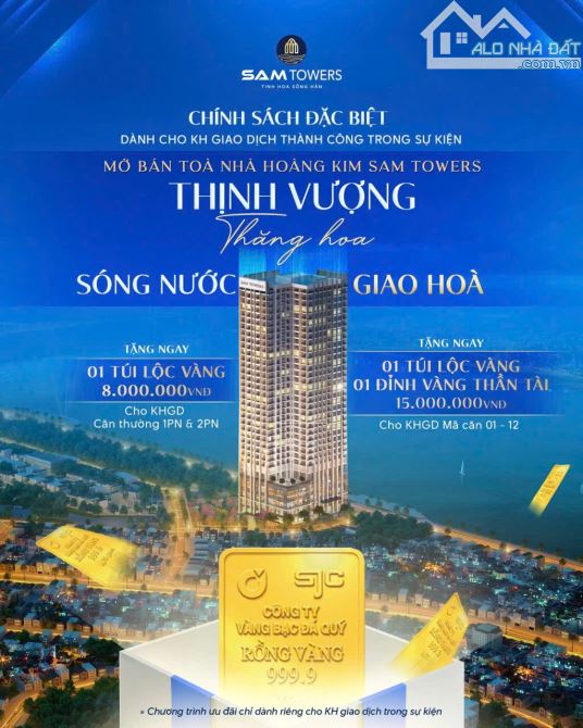 🔥 🔥 ĐẶC BIỆT 🔥 🔥 💰 💰 💰  Tặng túi Lộc vàng - dự án SAM TOWER