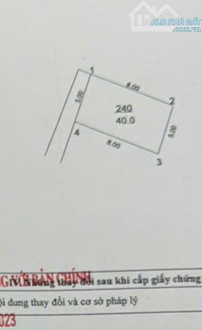 40 M2 /5 MT/ 4.8 TỶ CÓ THƯƠNG LƯỢNG/ Ô TÔ/TT TRÂU QUỲ