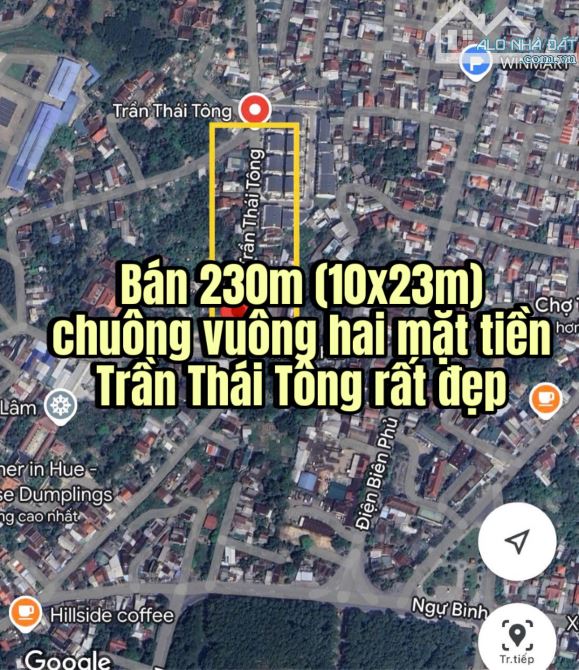 🔆Bán 230m (10x23) chuông vuông hai mặt tiền Trần Thái Tông rất đẹp