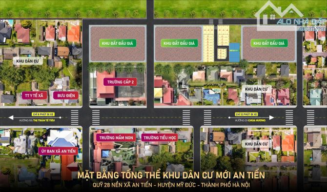 Cần bán đất An Tiến, Mỹ Đức Hà Nội khu trung tâm, gần trường học sát khu đấu giá - 3