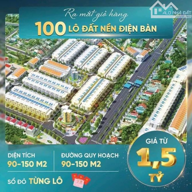 Mở 120 Lô Đất Nền Khu Đô Thị Phía Nam Đà Nẵng Gía Chỉ 1Ty5/Lô,Chiết Khấu lên đến 9%.