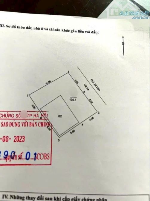 Bán tòa nhà VP 8 tầng phố Xã Đàn - Đống Đa Hà nội