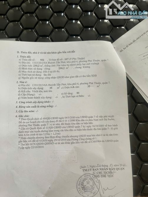 Bán tòa căn hộ dịch vụ Quận 7 giá 32 Tỷ - 1