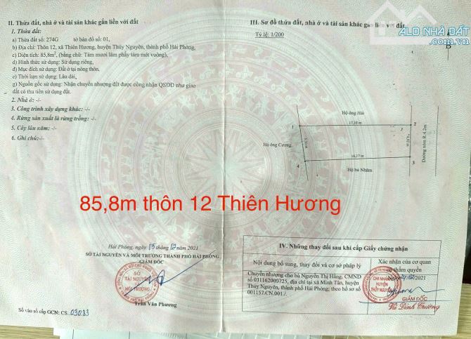 Chỉ 1,2x tỷ sở hữu lô đất tại thôn 12 Thiên Hương ✅ đường oto tránh nhau - 1