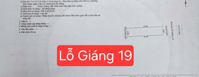 Cần bán gấp lô đất Lỗ Giáng 19, Hoà Xuân