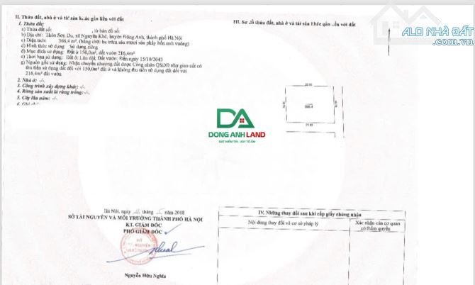 Bán đất Sơn Du Nguyên Khê diện tích 366.4m2 giá rẻ - 3