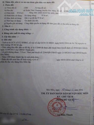 Bán Gấp Lô Đất Tặng Căn Nhà Diện Tích: 97,8m2 Sổ Riêng Đường Xuân Thới 2-Hóc Môn.Gía 750TR - 3