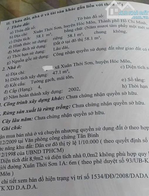 Bán Gấp Căn Nhà Đang Cho Thuê 58,1m2-Sổ Riêng.Đường Nguyễn Thị Đành-Hóc Môn.Gía 660 Triệu - 7