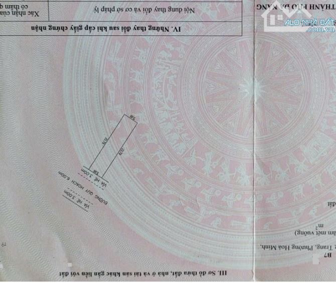 Bán đất Hoà Minh 25 đường thông ra Nguyễn Sinh Sắc. Hướng đông bắc. 108.5m2