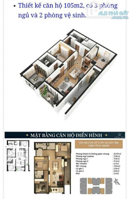 Chung cư Capital Elite 18 Phạm Hùng 105m2 * 3PN 2WC8.65 tỷ - 1