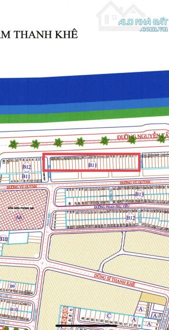 Bán đất mt đường Nguyễn Tất Thành 240m2 ngang 10m, phường Thanh Khê Tây, Thanh Khê - 1