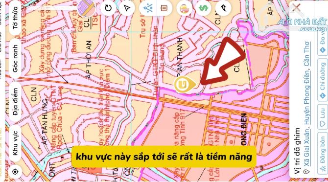 Nền 323m2 có 100m2 thổ cư Giai Xuân, Phong Điền - 2