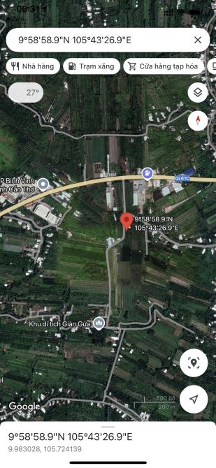 bán đất mặt tiền đường khu di tích giàn gừa, dtsd 300m, cách mặt tiền quốc lộ 61c - 250m - 5