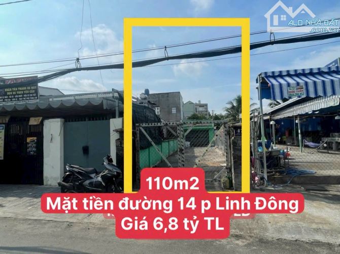 Đất mặt tiền đường 14 phường Linh Đông cách đường Phạm Văn Đồng chỉ 50m