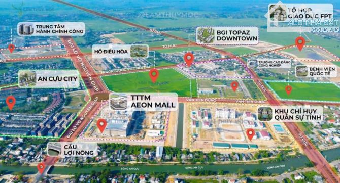 Đất Nền KQH Thủy Dương 3 Kẹp Mương Thoáng cạnh siêu Thị Aeon Mall - 1