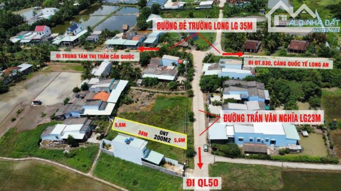 🔥 ĐẤT THỔ MẶT TIỀN ĐƯỜNG XE TẢI LỚN CHẠY, SHR, KHU ĐÔNG DÂN, GIÁ RẺ -DT 200m2 - 2