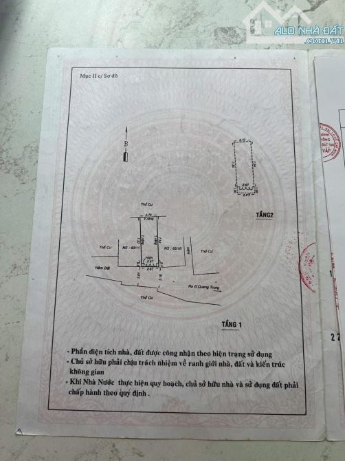 Bán nhà đúc 2 lầu hẻm xe tải, đường Quang Trung p11, Gò Vấp, 3pn,3wc, pb,pk,giá 3,25 tỷ - 2