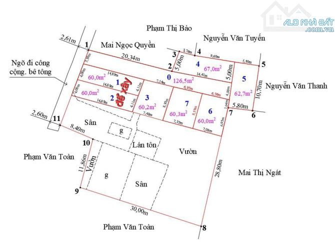 Đất Tràng Duệ Lê Lợi 60m2 750tr bán nhanh