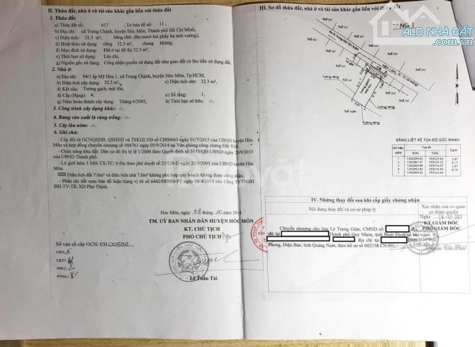 Bán nhà ấp Mỹ Hòa 1, Trung Chánh, Hóc Môn chính chủ giá 760tr - 1