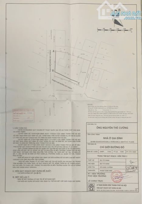 Nhà 28 Xuân La ( 10B Võ Chí Công) 235m2 mặt tiền 44m lô góc 3 mặt đường. - 1