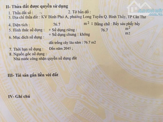 BÁN MIẾNG ĐẤT VƯỜN 480tr CÓ ĐƯỜNG ĐI 4m CÁCH LỘ 40m KHOẢN 100M, LONG TUYỀN, BT - 1