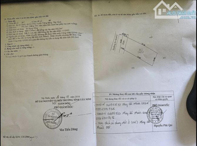 Bể nợ bán nhanh 542m2 giá 510 triệu sổ riêng ngay KCN Thành Thành Công - 3