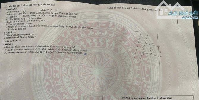 Chính chủ nhờ bán 40m Thôn Bến-Đông Xuân-Sóc Sơn-HN.💰Giá chưa tới 800tr đường thông ô tô. - 4