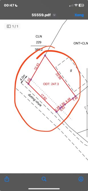 247m Full Đất Ở - Bám Đường Bê Tông 18m - Đất Thị Trấn Bo Kim Bôi