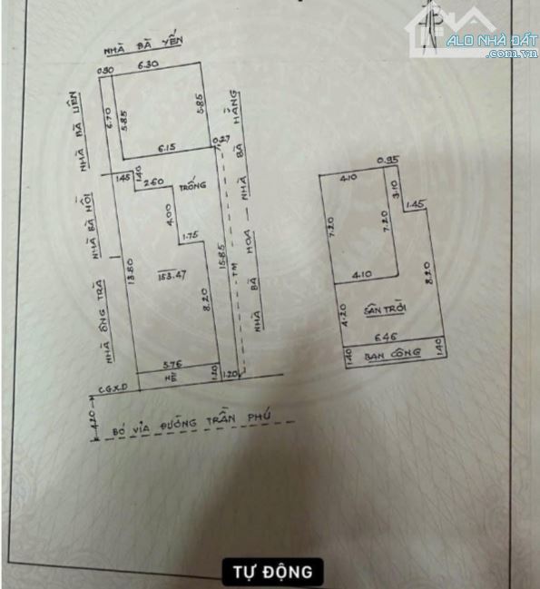 Bán đất mặt tiền đường Trần Phú Phường Lê Hồng Phong Phong bề ngang mặt tiền 15m