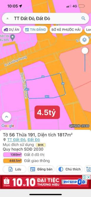 1817m2(28x55) sau TT hành chính huyện quá rẻ đẹp 4tỷ5 - 1