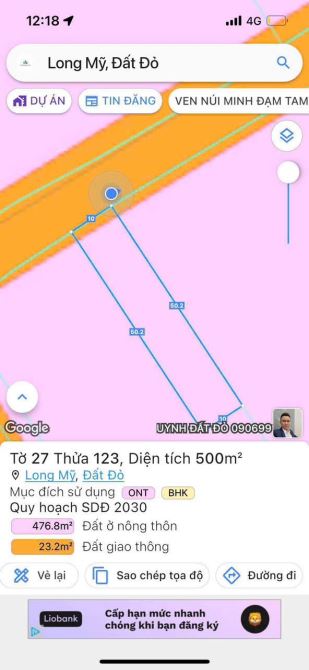 10x50m Long Mỹ 500m2-100tc đg nhựa giá 2tỷ350 - 2