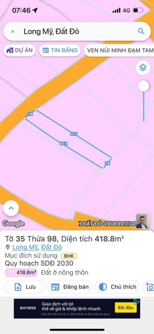 418m2 đường nhựa cách biển Phước Hải 4km - 2