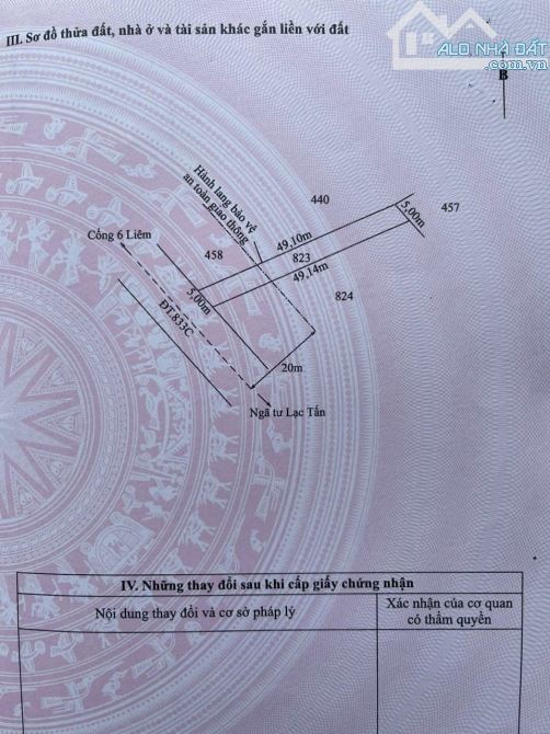 💎ĐẤT THỔ MẶT TIỀN NHỰA TL 833C CAI TÀI .QUÊ MỸ THẠNH TÂN TRỤ LA.DT: 5X49M CÓ 2 LÔ LIỀN KỀ - 4