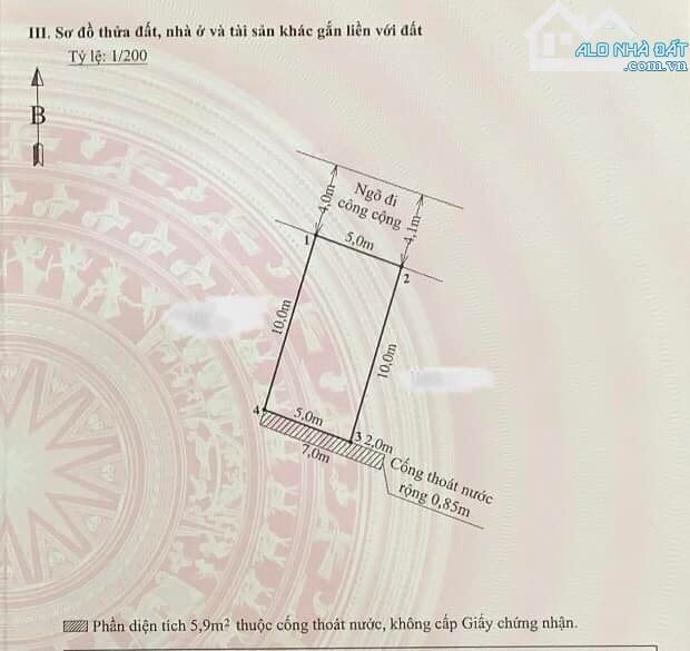 Bán lô đất vuông, ngo to, không trong quy hoạch đường Quan Đàm, Sở Dầu - Giá chỉ 2.35 tỷ - 6